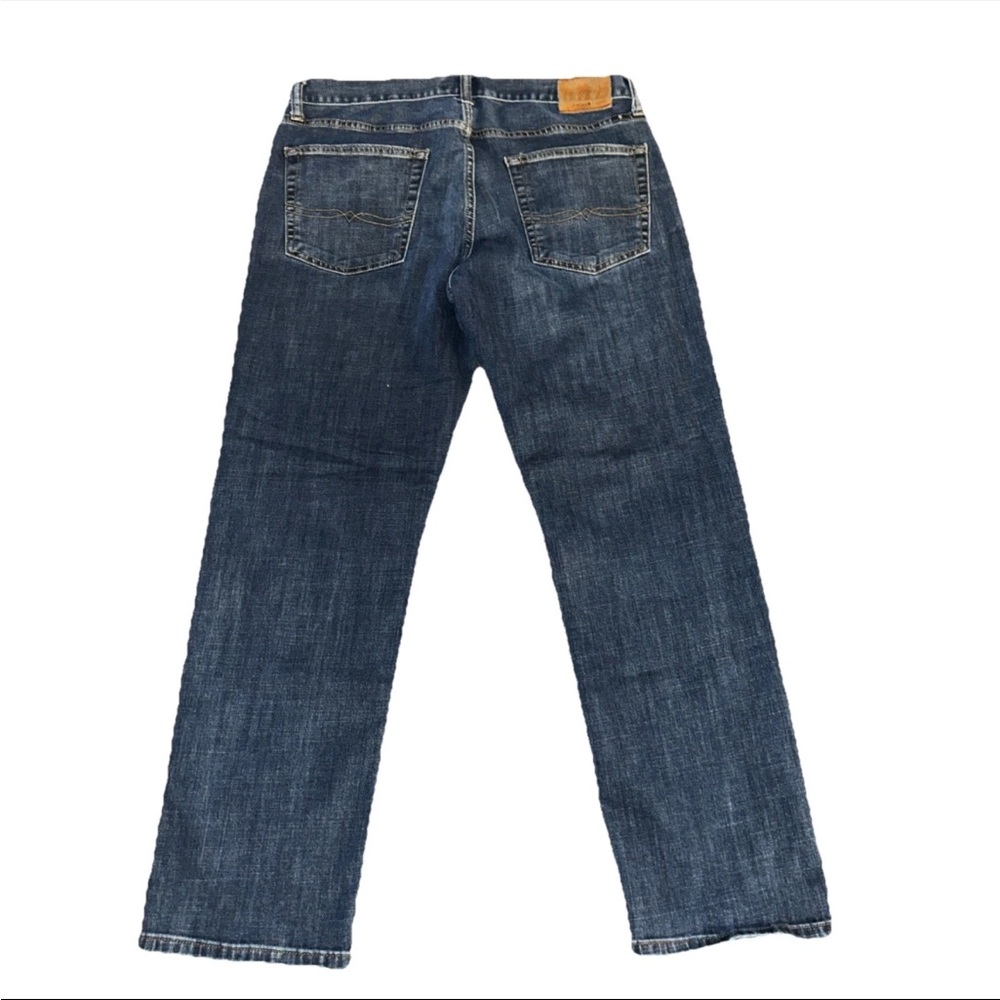 Lucky Brand 221 Original Straight Jeans Mens 34x30 Blue Medium Wash Stretch Pant